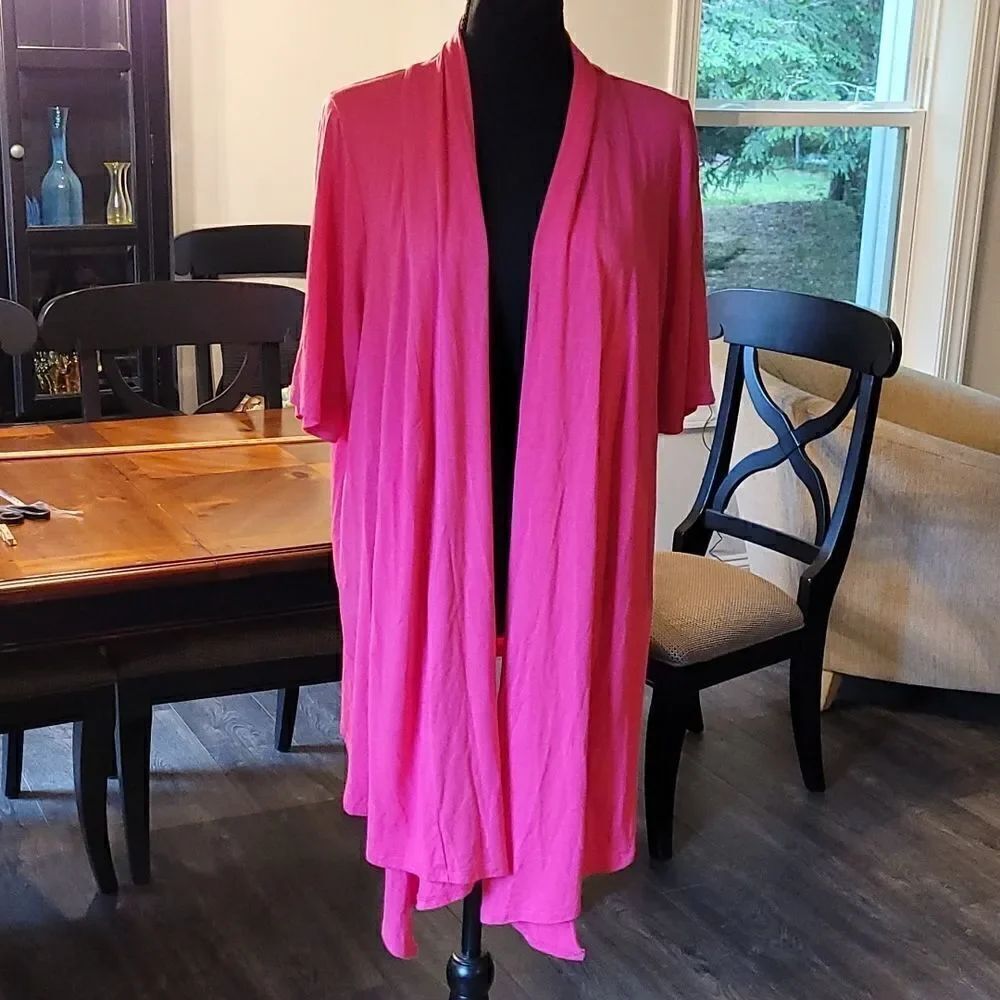 Jessica London sz 18/20 cowl neck asymmetrical hem light jacket